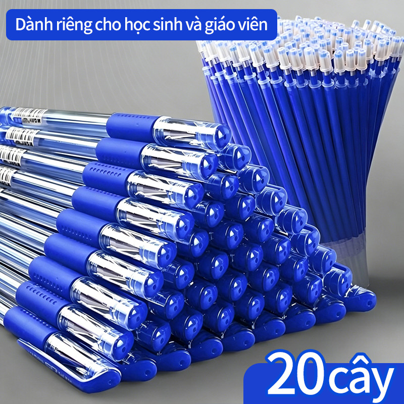 Bút gel không lem ngòi 0.5mm 3 màu xanh đen đỏ cho văn phòng học sinh sinh viên tiện lợi bền lâu hot
