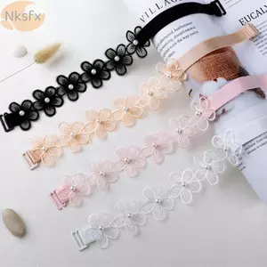 Dây đeo áo ngực hoa NKSFX, Dây đeo ren hình hoa bướm chống trượt, Dây đeo đồ lót có thể điều chỉnh co giãn gợi cảm Tiệc cưới cô dâu