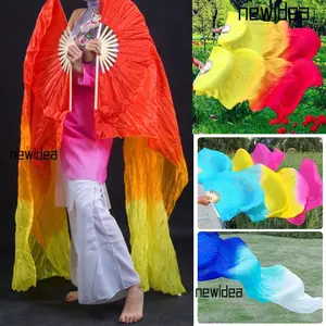 Dụng cụ múa thực hành NEWIDEA, Quạt nhảy múa bụng tay phải / trái nhiều màu, Phụ kiện khiêu vũ màu Gradient bán chạy 50cm Square Dancing Kid Women