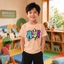 Áo ngắn tay bé trai mềm mại thấm hút mồ hôi Size 90-150 cho trẻ em từ 2-12 tuổi