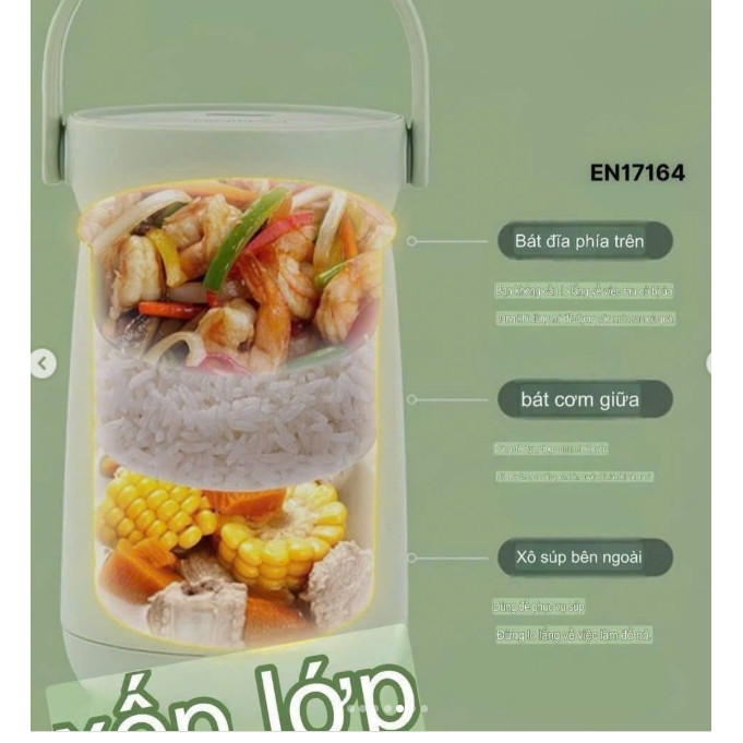 HỘP CƠM GIỮ NHIỆT LOCK&LOCK 1,6L YOYO PORTABLE POT  LHC8051