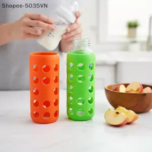 {AKIN} Nắp cốc chống bỏng Silicon rỗng cho chai nước 350ml 500ml Tay áo bảo vệ thân thiện với thể thao {a}