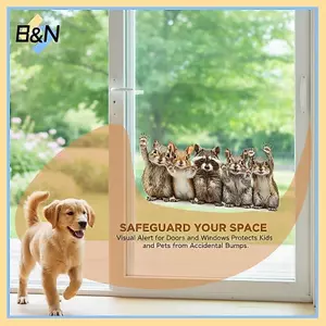 B & N Dễ Thương Rừng Động Vật Cửa Sổ Stiers Sóc & Gấu Trúc Vẫy Kính Nghệ Thuật Đề Can Cho Gia Đình Phòng Khách Phòng Ngủ.