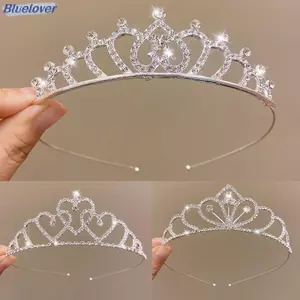 Bluelover Thái Vàng Cưới Phụ Kiện Tóc Pha Lê Kim Cương Giả Cưới Tiaras Và Vương Miện Mũ Đội Đầu Tóc Trang Trí Mới