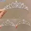 Bluelover Thái Vàng Cưới Phụ Kiện Tóc Pha Lê Kim Cương Giả Cưới Tiaras Và Vương Miện Mũ Đội Đầu Tóc Trang Trí Mới