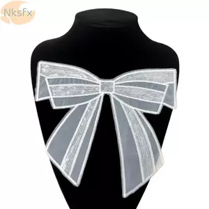 NKSFX Organza Hoa Corsage, Nơ Organza Hai Lớp, Thời Trang Nữ Quần Áo Cài Áo Phụ Kiện Cổ Hoa