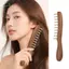 Máy mát xa bằng đồng & gỗ 10 tầng dành cho đầu Kinh tuyến Trị liệu và thư giãn Gỗ đàn hương vàng cạo Guasha Tay cầm dài EMKK
