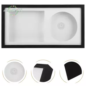 Khung trưng bày CD CATMALLER88, Album ghi âm có tấm chắn bụi Giá đỡ màn hình CD, Khung đen sáng tạo Gỗ CD Sắp xếp giá treo tường