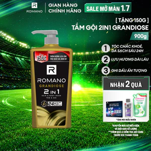 Tắm gội cho nam 2in1 Romano Grandiose 900g
