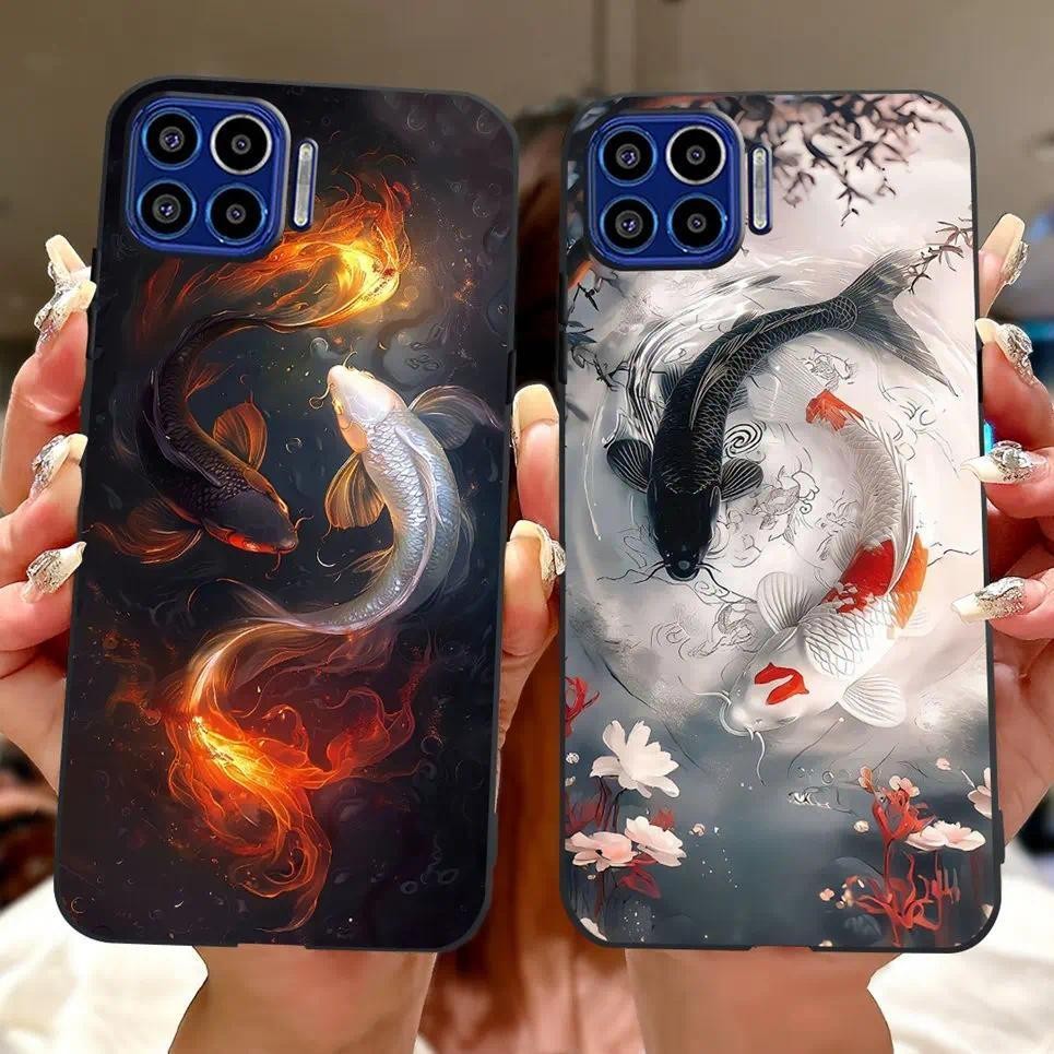 Ốp Lưng Cho Motorola One Marco One Vision Ốp lưng Moto One 5G Coque Hoa Bướm Rồng Động Vật Sư Tử Mờ Mềm Ốp Lưng