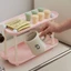 Giá đựng cốc nước MARGREDY, Giá đựng đồ để bàn màu kẹo Ins Style, Giá đựng mỹ phẩm tiết kiệm không gian 2 lớp đa chức năng Giá đựng đồ để bàn