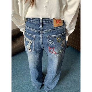 Quần Jean Nam Phong Cách Retro Unisex Chất Lượng Cao