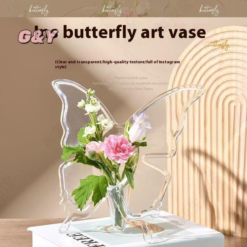 [G & Y-t] Bình hoa Acrylic trong suốt Phụ kiện sắp xếp hoa ba chiều Bình trang trí nhà cửa [Mới]