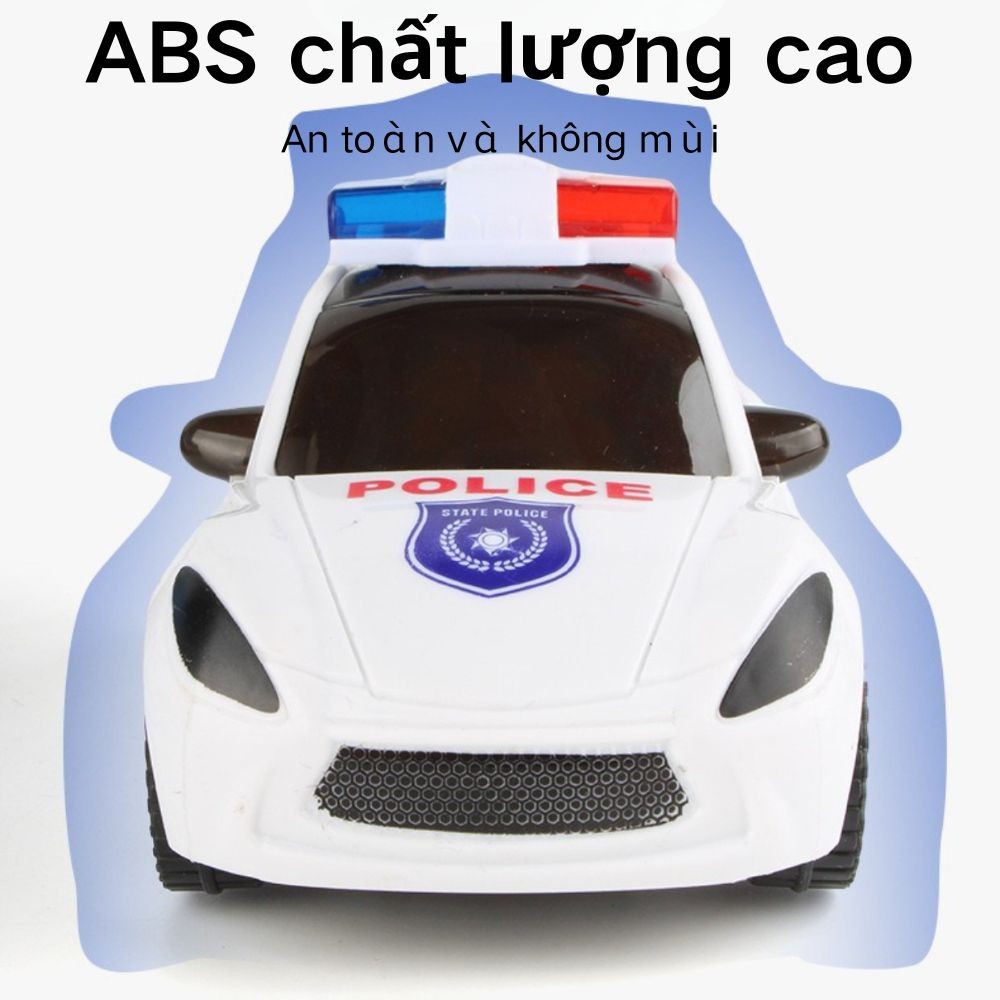 Xe cảnh sát điện đồ chơi cho trẻ em trai xe hơi với bánh vòng xoay có nhạc đèn xe cho trẻ em gái xe hơi nhỏ