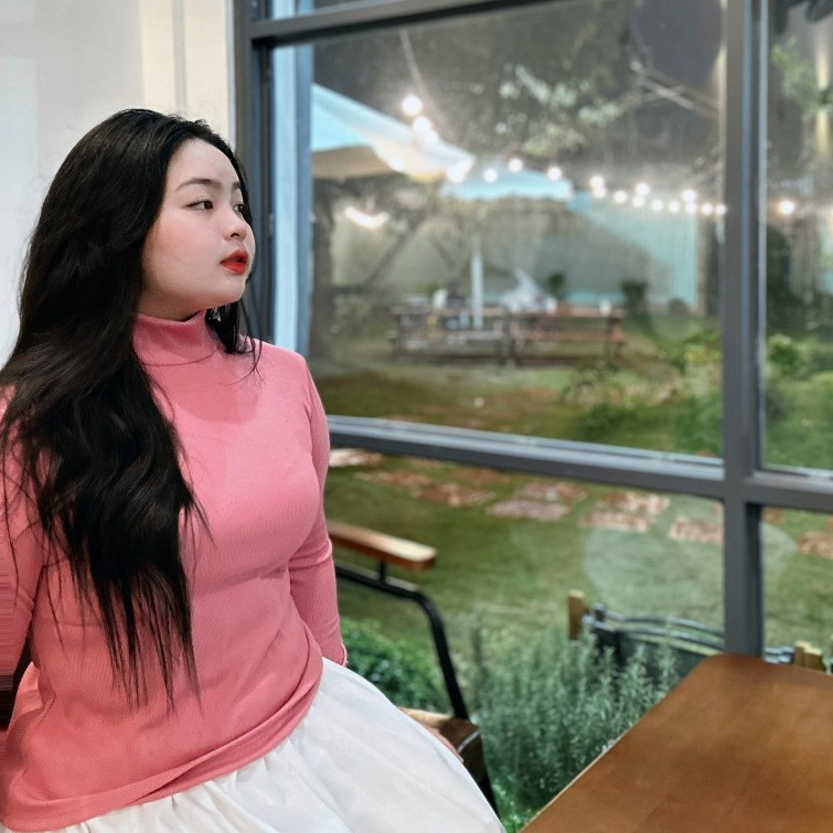 Áo Thu Đông Bigsize Nữ Cô Nhỏ Big Size – Áo Thun Tăm Cổ Lọ Tay Dài Dành Cho Nàng 58–95kg G216