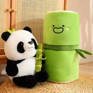 25CM Kawaii Tre Ống Gấu Trúc Bộ Sang Trọng Gối Búp Bê Đồ Chơi Dễ Thương Sang Trọng Động Vật Mềm Ôm Trẻ Em Sinh Nhật Quà Tặng Giáng Sinh