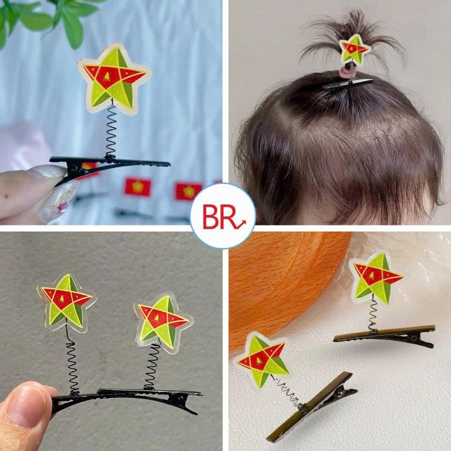 [TRUNG THU] Set Kẹp Tóc Lò Xo Ngôi Sao Dễ Thương– Phụ Kiện Cài Tóc Đáng Yêu Cho Bé Vui Chơi Dịp Lễ Hội Trung Thu ANGI