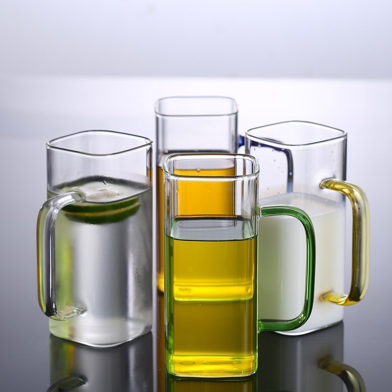Ly Cốc Thủy Tinh Hình Trụ Dùng Uống Trà, Nước Pha Các Loại Đồ Uống Dung Tích 300 ml, 600 ml