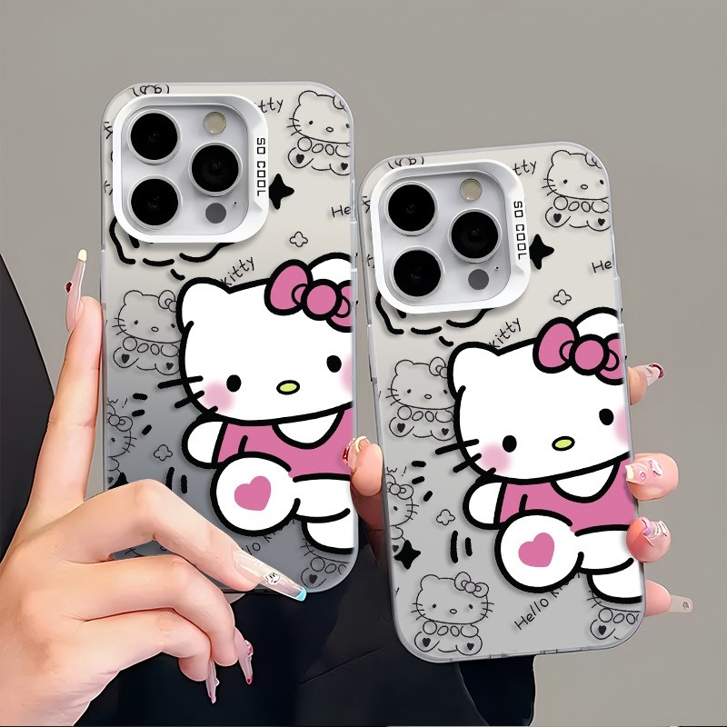 Ốp Lưng iPhone Hình Hello Kitty Đáng Yêu - Tương Thích 16/15/14/13/12/11 Pro Max, XS Max, X