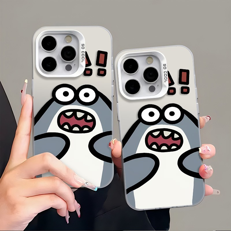 Ốp Lưng iPhone Hình Cá Mập Con Đáng Yêu - Tương Thích 16/15/14/13/12/11 Pro Max, XS Max, X