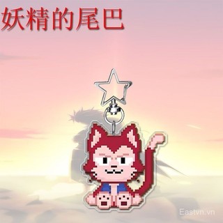 [Móc khóa] Fairy Tail Cat Pixel Hàng hóa Ngôi sao Móc khóa Túi trang trí Mặt dây chuyền Acrylic Quà tặng bạn bè L64D