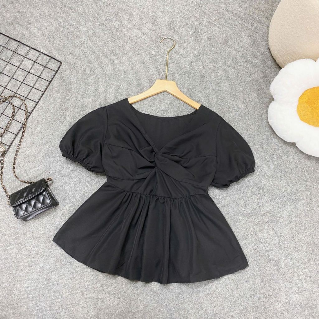 Áo Thun Bigsize Nữ Form Babydoll Họa Tiết Chấm Bi/Trơn Tay Bồng Xinh Xắn Dễ Thương A289