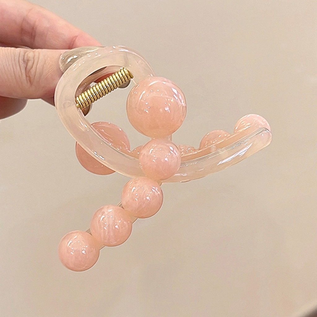Kẹp Móng Vuốt Tóc Nữ Có Hạt Tròn, Chống Trơn Trượt Phù Hợp Tóc Dày Và Mỏng