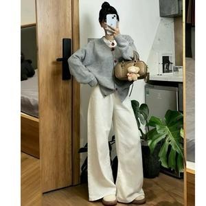 Quần Jean Ống Rộng Mùa Trắng-Be Dễ Mix Đồ Tôn Dáng Tocjean