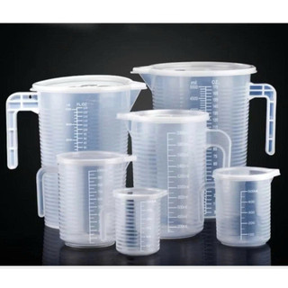 Ca đong định lượng pha chế dung tích 100ml - 250ml - 500ml -1000ml đẹp dày dặn có quai có nắp tiện dụng