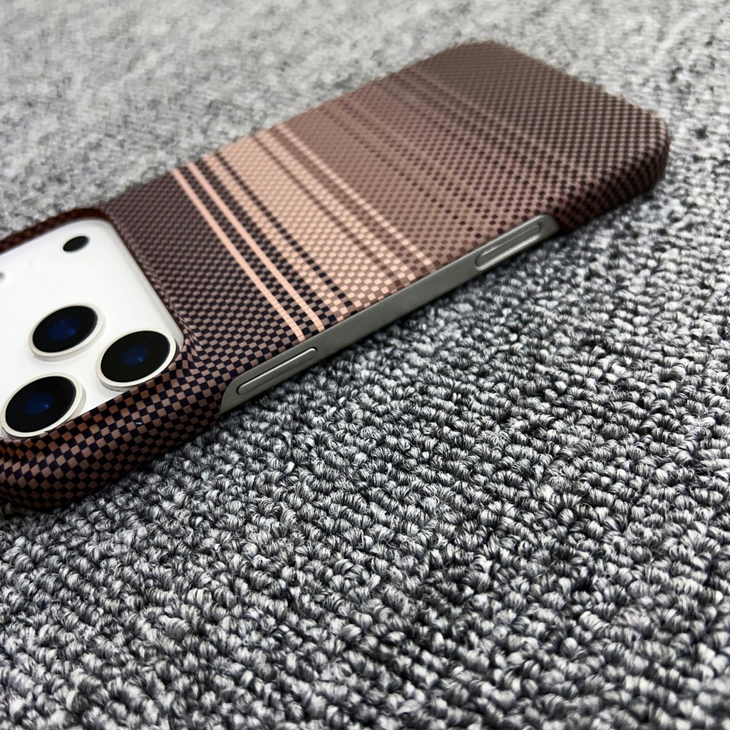 Ốp Điện Thoại Sợi Carbon Từ Tính Cho iPhone 17 pro max air Frosted Kevlar Grain Siêu Mỏng PC Chống Sốc Vỏ Bảo Vệ