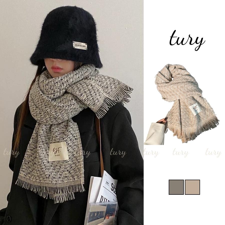 Khăn Quàng Cổ Len Unisex Nam Nữ - Tury - Khăn Choàng Cổ Len tua rua - LN112