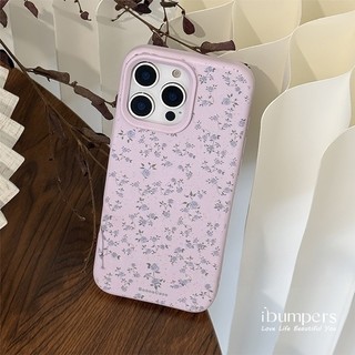 Ibumpers Vỏ Điện Thoại Màu Tím Họa Tiết Hoa Tươi Đơn Giản Cho iPhone 11 12 13 14 15 16 17 Pro Max Ốp Lưng Silicon Lỏng
