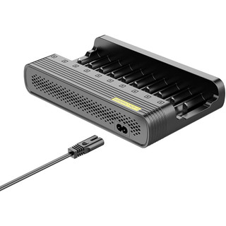 Sạc pin 18650 Phiên bản mới 10 khe Thông minh Tự động đảo cực Tự dừng khi đầy 3.7V-4.2V