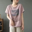 Áo thun ngắn tay cotton và vải lanh phong cách Trung Quốc, họa tiết cổ điển, phù hợp mùa hè