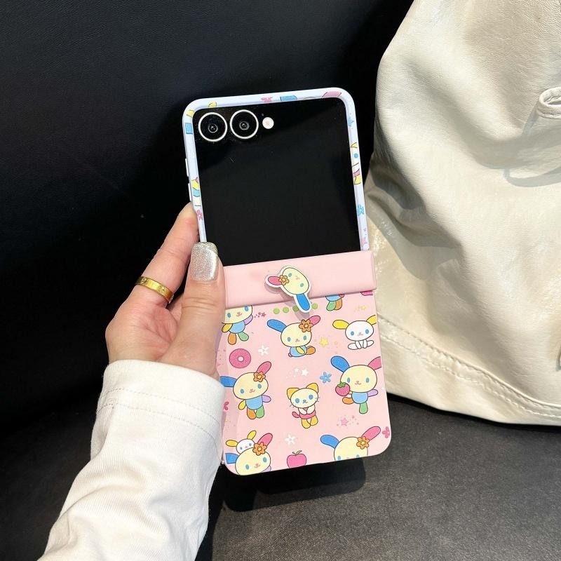Ốp Điện Thoại Dã Ngoại Xiao Xin Xiao Hua Thỏ Thích Hợp Cho Samsung Galaxy ZFlip 7FE 7 6 5 5G Dây Gấp Vỏ Cứng PuraX N3Flip MixFlip 2 Vỏ Bảo Vệ