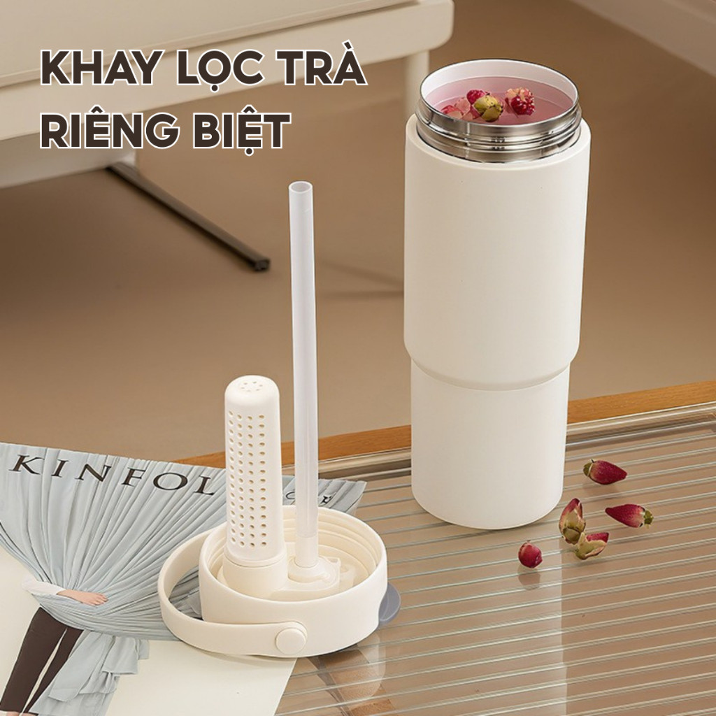 Ly giữ nhiệt tráng sứ cao cấp 84F700C, 700ml, inox 316, giữ nhiệt 8-12h, khắc tên theo yêu cầu