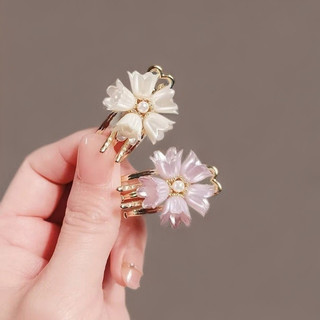 MAUROPOLI [Sẵn sàng] Kẹp tóc gãy hoa siêu cổ tích ngọt ngào Cổ tích nhỏ Lấy kẹp Mini Kích thước nhỏ Kẹp bên hông Nổ Clip Top Clip Mũ đội đầu Kẹp tóc