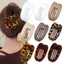 Kẹp Tóc AFTEROF, Vuốt Tóc Acrylic Hình Bầu Dục, Phong Cách Hàn Quốc Da Báo Matte Barrettes Nữ