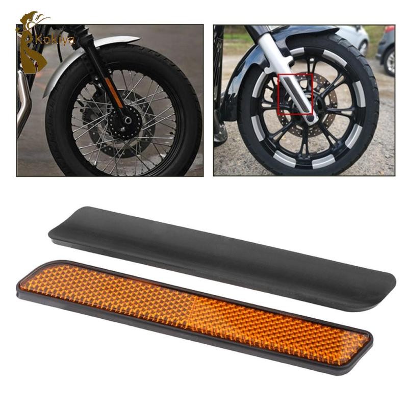 2 Bộ phản quang chân phuộc trước cho Harley Sportster 883 1200 XL Vàng