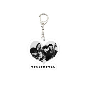 Acrylic Tokio Hotel  Keyring Chains Popular Singer Bill Tom Kaulitz KeyChain Pendant KeyRing for Accessories Bag F