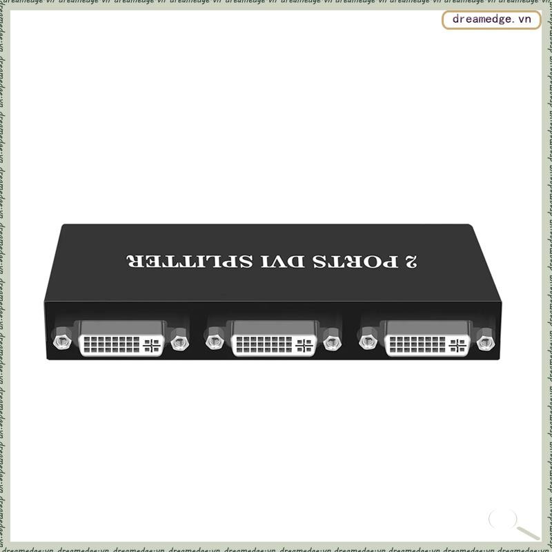 [dreamedge] Bộ chia DVI 1X2 Bộ chuyển đổi mở rộng công tắc 1 đầu vào DVI-D và 2 đầu ra DVI-D Màn hình kép để hiển thị máy tính