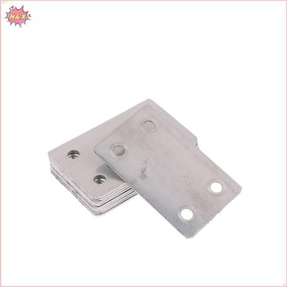 N & X 10 Cái Thẳng Bốn Lỗ Thép Không Gỉ Cố Định Góc Chân Đế Nội Thất Góc Phải Chốt Kệ Gỗ.