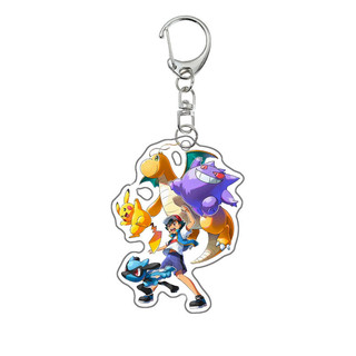 Self Created Pokemon Charmander Blastoise Gengar Venusaur Eevee Charmander Acrylic Anime Merchandise Key Ring Pendant