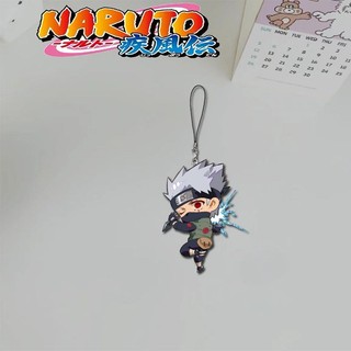 Naruto 2D Sasuke Kakashi Haruno Sakura anime peripheral cartoon mobile phone chain mobile phone lanyard high-value