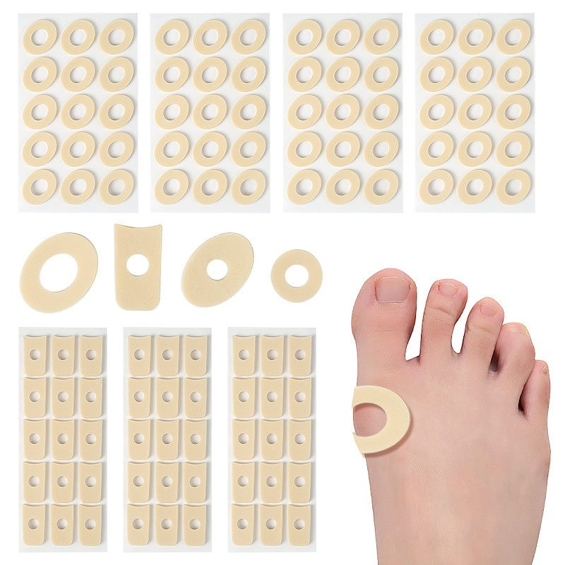 15 Cái / Tấm Callus Đệm Giày Gót Miếng Lót Bọt Tròn Ngón Chân Ngô Bunion Bảo Vệ Miếng Lót 4 Loại