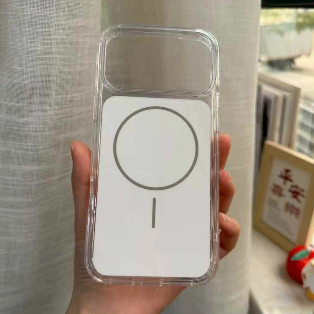 Ốp điện thoại sạc không dây trong suốt cho IPhone 17 Pro Max 17 Pro Vỏ bảo vệ chống sốc