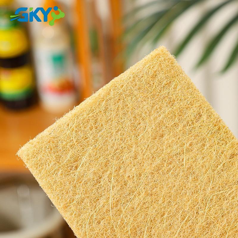 Miếng cọ rửa sợi dừa GKY 10 miếng đệm làm sạch hiệu suất cao không dệt có thể tái sử dụng cho nhà bếp gia đình và nồi bát đĩa Dụng cụ GKY