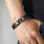 PNPIA- Goth Vintage Da PU Vòng Tay Nam Nữ Punk Gai Đinh Tán Chữ Thập Vòng Tay Phụ Kiện Trang Sức
