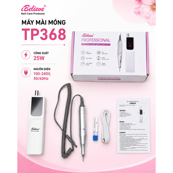 Máy mài móng Ibelieve TP368 - Cordless Nail Drill