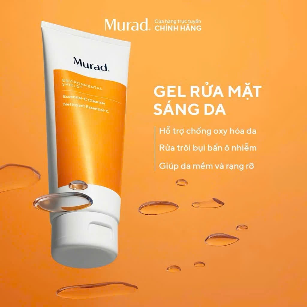 [HÀNG CÔNG TY]  Sữa Rửa Mặt MURAD Essential C Cleanser 148ml | Sữa Rửa Mặt Sáng Da Chống Oxy Hóa